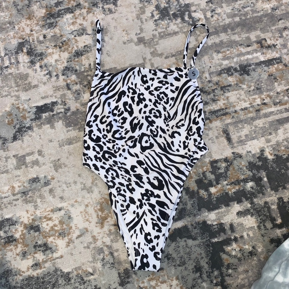 animal print one piece